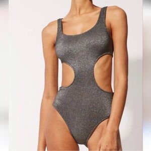 SOLID & STRIPED NWOT “Sarah” Metallic One Piece Swimsuit